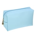 thumbnail image 1 of Small Portable Travel Cosmetic Bag for Women Zipper PU Leather Makeup Bag Suitable for Lipstick Blue, 1 of 6