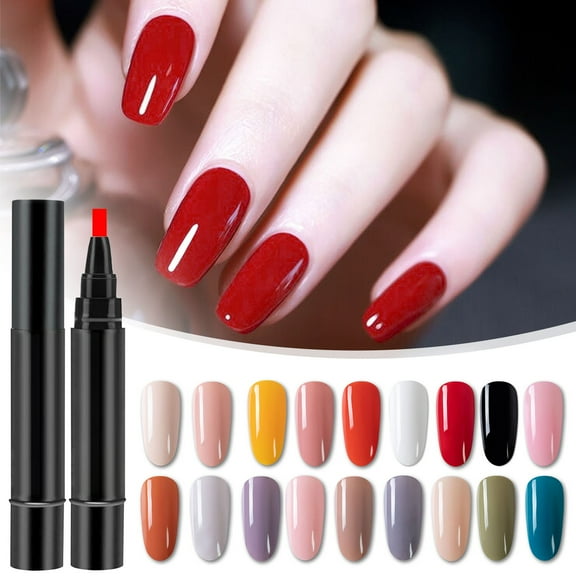 Small and Portable Travel-Friendly 3-in-1 Nail Glue Pen with 36 Vibrant 5ml Colors,No Base or Top Coat Needed for Long-Lasting Salon-Quality Shine,Ideal for Quick Manicures Nail Art Designs