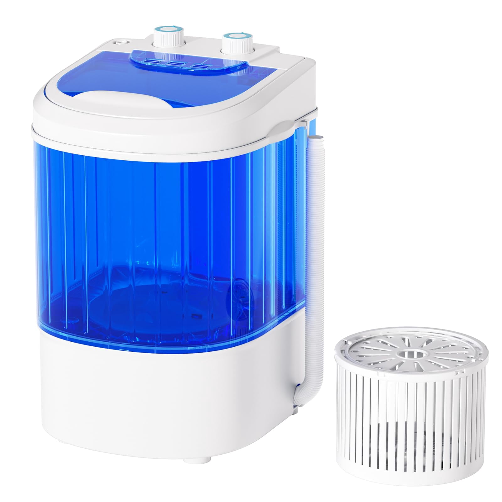 Small Basic Washing Machine Small Portable Washing Machine with Spin Cycle, 6.6LBS Capacity Compact ...
