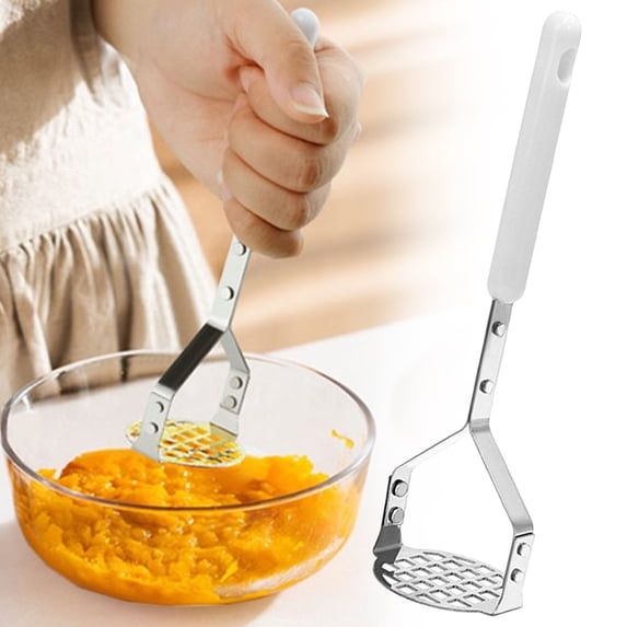 Small Potato Masher & Avocado Masher | Stainless Steel Mini Masher for Guacamole, Beans, Vegetables | Heavy Duty & Dishwasher Safe - Compact Kitchen Utensil for Easy Prep by Safeglitz