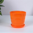 thumbnail image 1 of Plant Pot, Ceramic Flower Plant Pots with Saucer, Colorful Plastic Flower Pots, Thickened Resin-Style Planters, Plant Pots with Drainage, Plant Pots Indoor, Indoor Plant Pots,A8#Orange M, 1 of 4