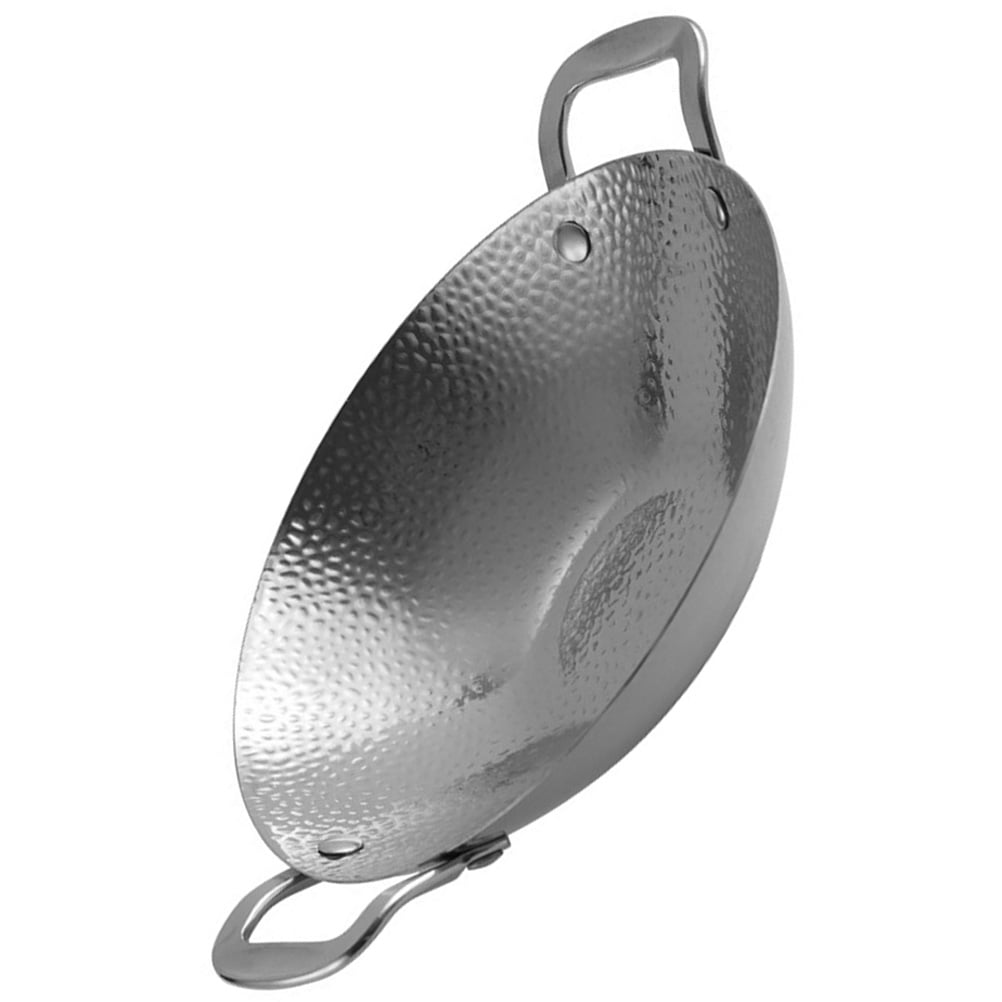 Small Pots for Cooking Stainless Steel Wok Alcohol Stir Fry Pan