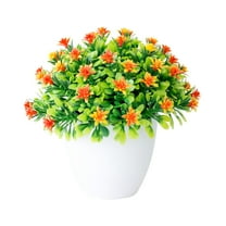 Small Potted Artificial Plants, Realistic Small Artificial Plants, Realistic Green Plastic Greenery in Pots for Home Desk, Bathroom, Wedding Tabletop Decor