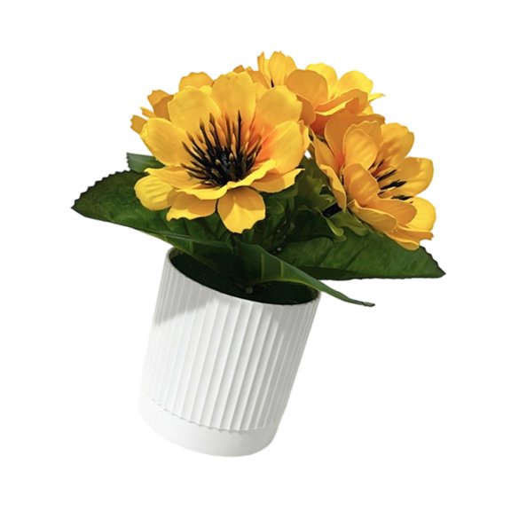 Small Potted Plant Arrangement Artificial Gerbera Flower Plant Decorative Artificial Flower Gerbera Table Centerpieces
