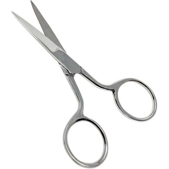 Small Precision Embroidery Scissors, 4" Forged Stainless Steel Sharp Pointed Tip Detail Shears for DIY Craft Thread Cutting, Needlework Yarn & Sewing