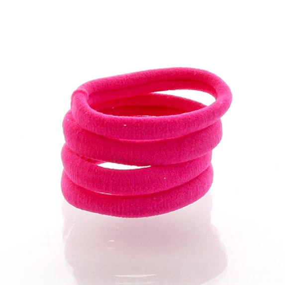 Small Premium Ponytail Hair Bands Fuchsia Pink 100pcs