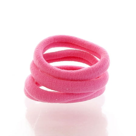Small Premium Ponytail Hair Bands Hot Pink 20pcs