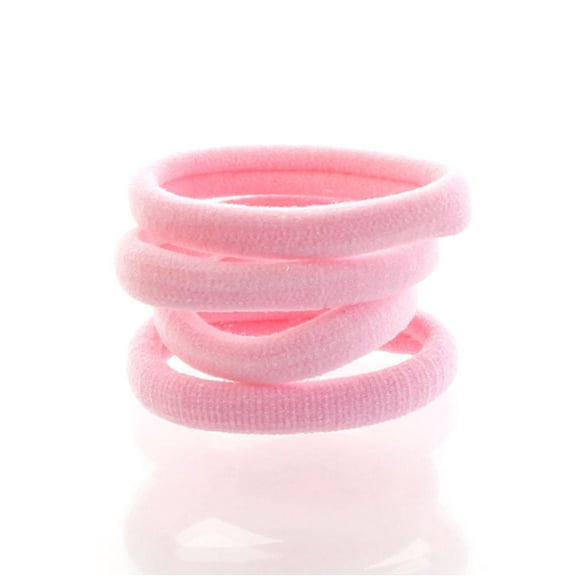 Small Premium Ponytail Hair Bands Pink 20pcs
