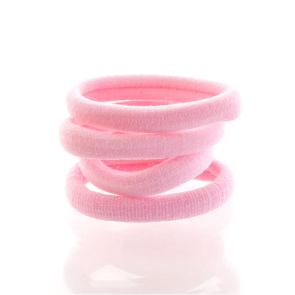 Small Premium Ponytail Hair Bands Pink 20pcs