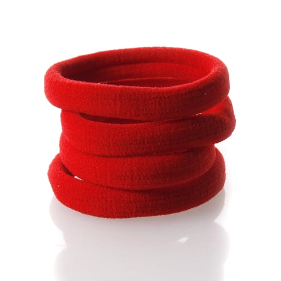 Small Premium Ponytail Hair Bands Red 100pcs