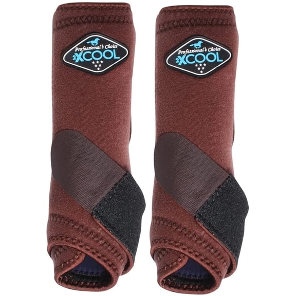 Professional's Choice 2XCOOL Horse Front Boots: Cool Comfort & Support Chocolate / Small