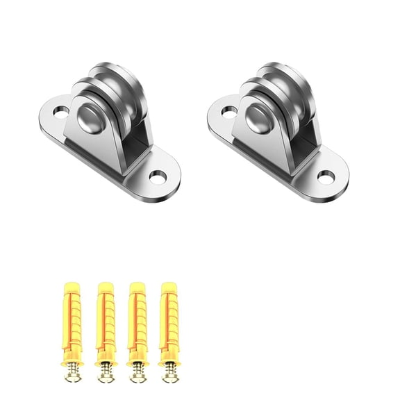 Small Pulley Block Silents Wall Ceiling Mount Pulley with Bearing Fixed Pulleys Wheel for Cord Handling Moving