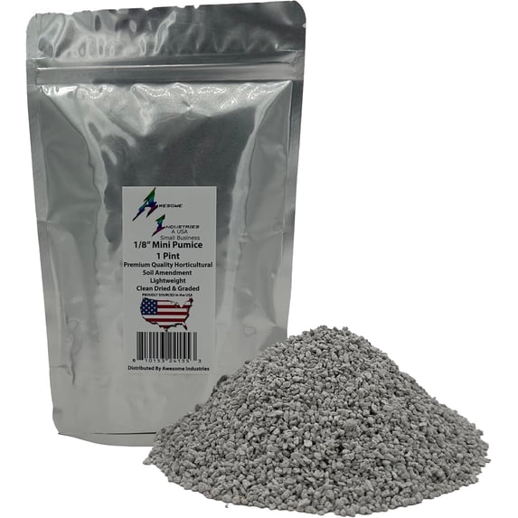 Small Pumice for Plants Bonsai 1 Pint Mini 1/8" Succulent Cactus Indoor Plants Horticultural Soil Amendment Additive Regulates Moisture High Porosity Fast Drainage Aeration General