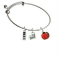 thumbnail image 1 of Small Pumpkin With Lines Lil Sister Heart Expandable Bangle Bracelet, 1 of 1