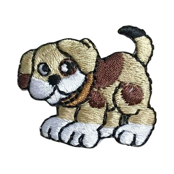 Small Puppy Dog - Brown/Tan - Spotted/Pets - Iron on Applique/Embroidered Patch