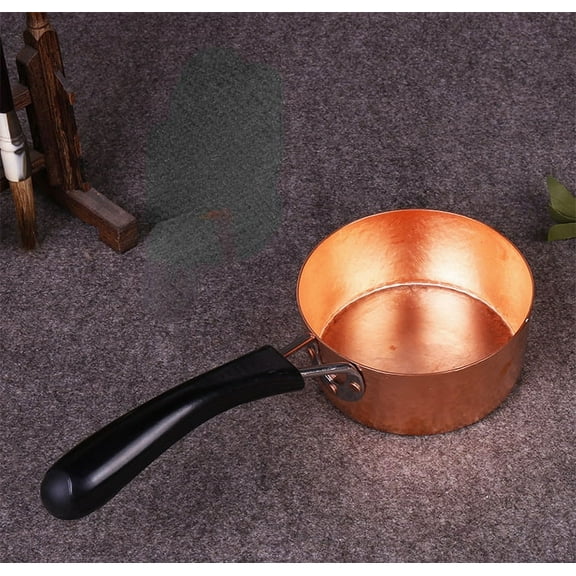 Small Pure Copper Milk Pot, Small Copper Pot  Boiling Pot, Frying Egg Pot for Gas Bottom