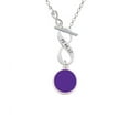 thumbnail image 1 of Small Purple Enamel Disc - To Infinity Psalm 46:10 Toggle Necklace, 1 of 2