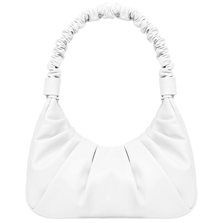Small Purse Shoulder Bag Mini Clutch Purses for Women Trendy Handbag Purse  - White
