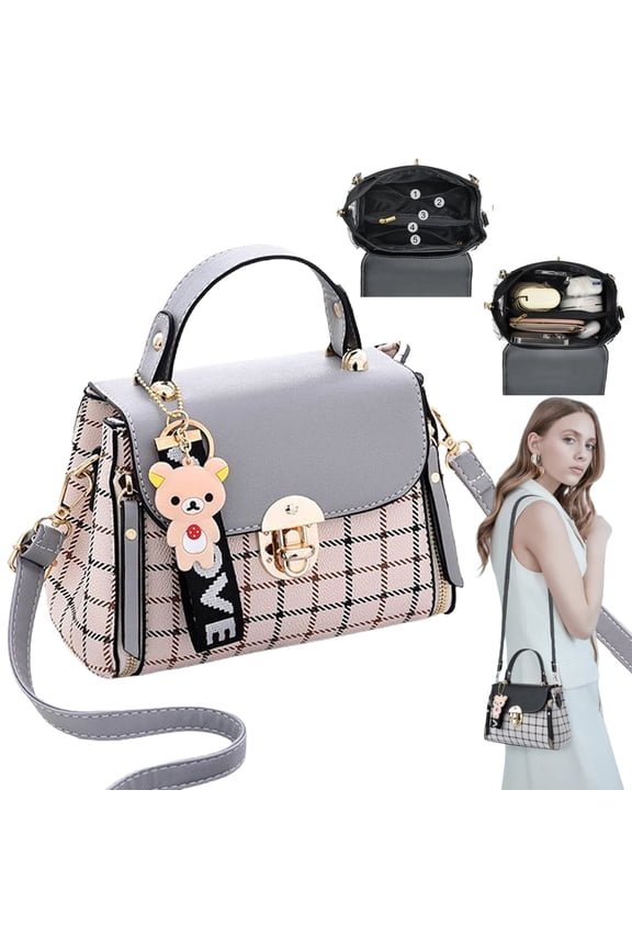 Small Purses and Handbags for Women ,Fashion Crossbody Bag ,Lightweight Shoulder Bag Plaid Pattern Satchel