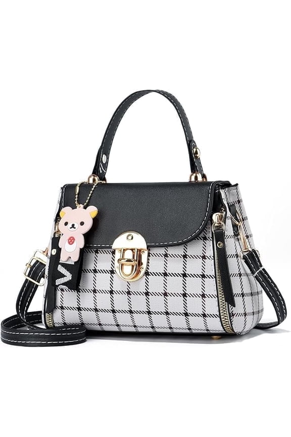 Small Purses and Handbags for Women Fashion Crossbody Bag Lightweight Shoulder Bag Plaid Pattern Satchel