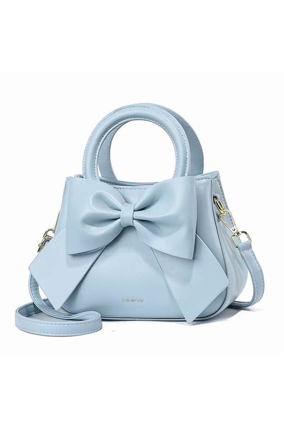 Small Purses for Women Cute Big Bow Top-Handle Purse Vegan Leather Crossbody Bag Crossbody Handbags Work Satchel
