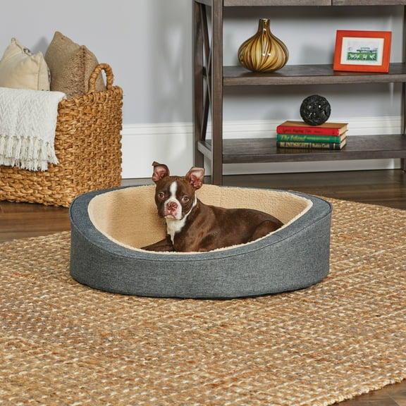 Small QuietTime Deluxe Hudson Pet Bed- Gray