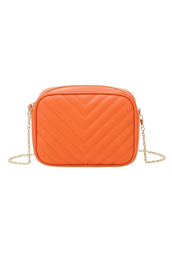 Small Quilted Crossbody Bags for Women Trendy Leather Shoulder Purse Handbags with Chain Strap Travel Daypack