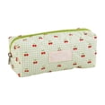 thumbnail image 1 of Small Quilted Makeup Bag, Zipper Cosmetic Pouch | Purse Storage Holds Makeup Beauty Essentials,Travel Items Green, 1 of 6