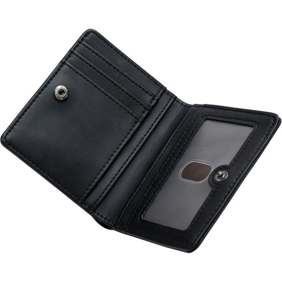 Small RFID Wallet for Women Slim Compact Bifold Pocket Ladies Travel Mini Purse (Black)