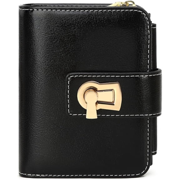 Small RFID Wallet for Women with Multiple Card Slots and Zipper Coin Pocket