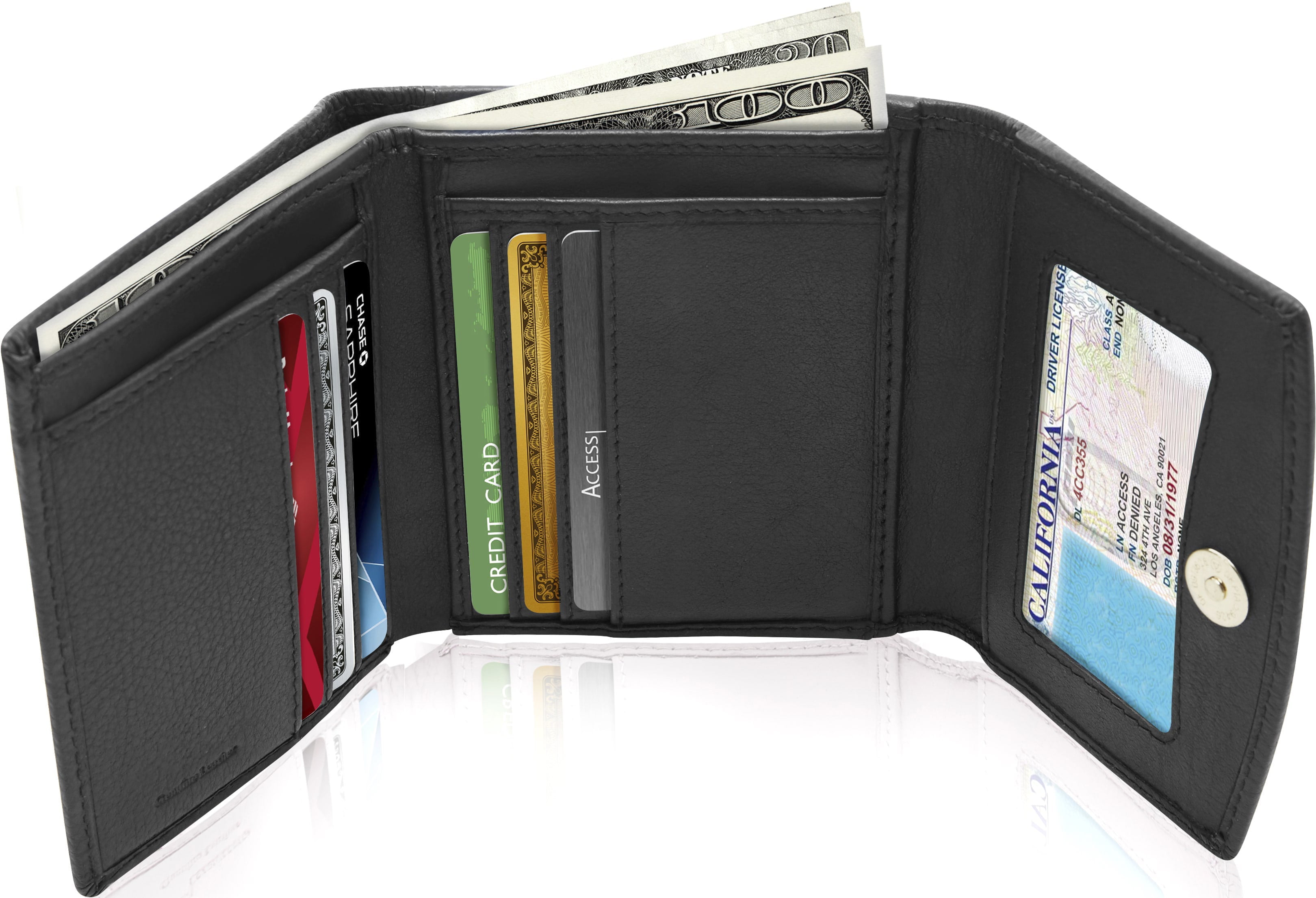 harmtty Fashion Women Solid Color Trifold Short Wallet Cash Card Holder  Coin Purse Bag,Light Gray