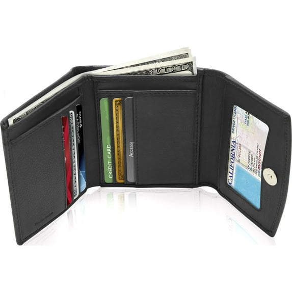 Small RFID Wallets For Women - Leather Slim Compact Trifold Womens Wallet Credit Card Holder Mini Coin Pouch Gifts For Women