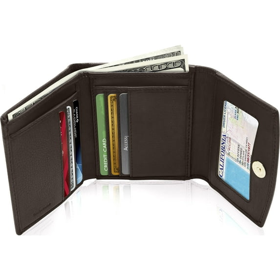 Small RFID Wallets For Women - Leather Slim Compact Trifold Womens Wallet Credit Card Holder Mini Coin Pouch Gifts For Women