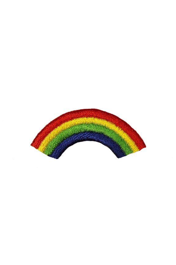 Small Rainbow Patch Colorful Sky Light Arc Weather Embroidered Iron On Applique