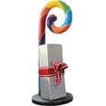 thumbnail image 1 of Small Rainbow Swirl Candy Cane With Gift Over Sized Statue, 1 of 1
