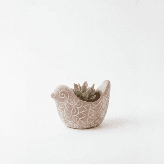 Small Rangoli Terracotta Bird Pots (Mini)