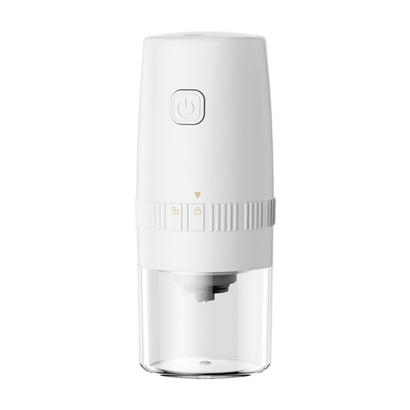 Small Rechargeable Portable Coffee Grinder Automatic and Manual Dual Mode Stepless Adjustable Grind Setting in White
