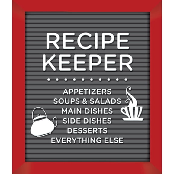 Pre-Owned Small Recipe Binder Small Recipe Binder - Recipe Keeper (Letterboard) - Write in Your Own Recipes, (Hardcover)