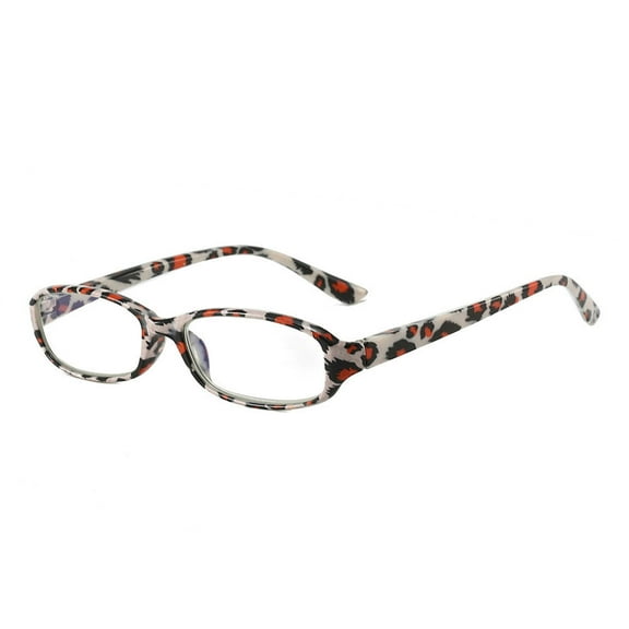 Small Rectangle Flower Print Anti-blue Light Reading Glasses 1.00 Spring Hinges Readers for Women +1.00 strength