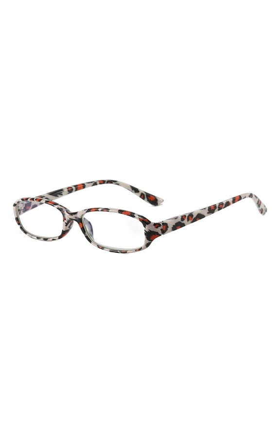 Small Rectangle Flower Print Anti-blue Light Reading Glasses 2.50 Spring Hinges Readers for Women +2.50 strength