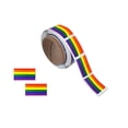 thumbnail image 1 of Small Rectangle Rainbow Flag Stickers (250 per Roll), 1 of 3