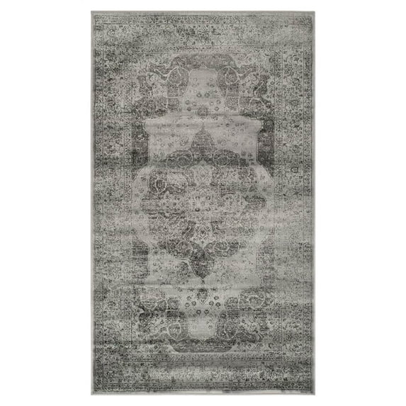 Small Rectangular Area Rug in Gray (5 ft. 3 in. L x 3 ft. 3 in. W)