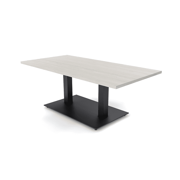 Harmon Series 5Ft Small Rectangular Coffee Table Square Metal Base