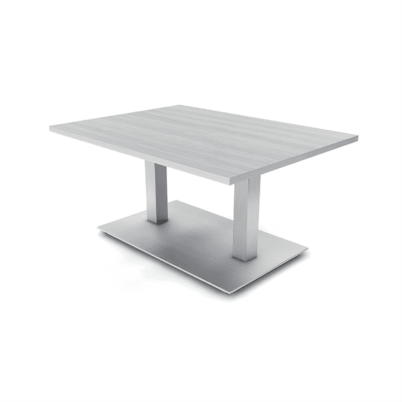 Small Rectangular Office Coffee Table With Metal Base 3'x4'