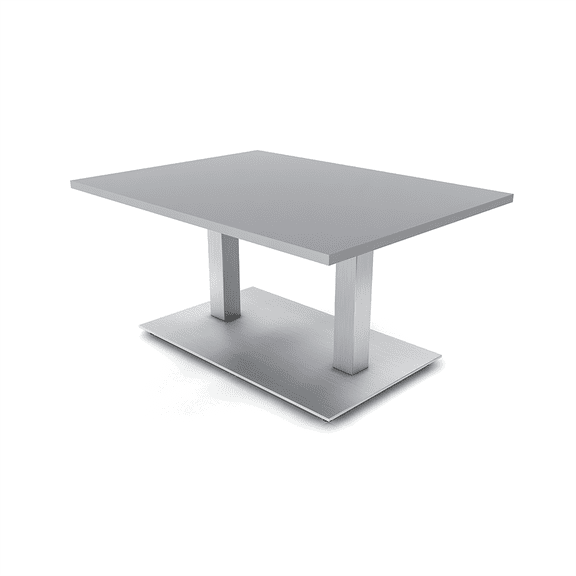 Small Rectangular Office Coffee Table With Metal Base 3'x4'