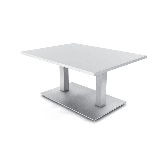 Small Rectangular Office Coffee Table With Metal Base 3'x4'