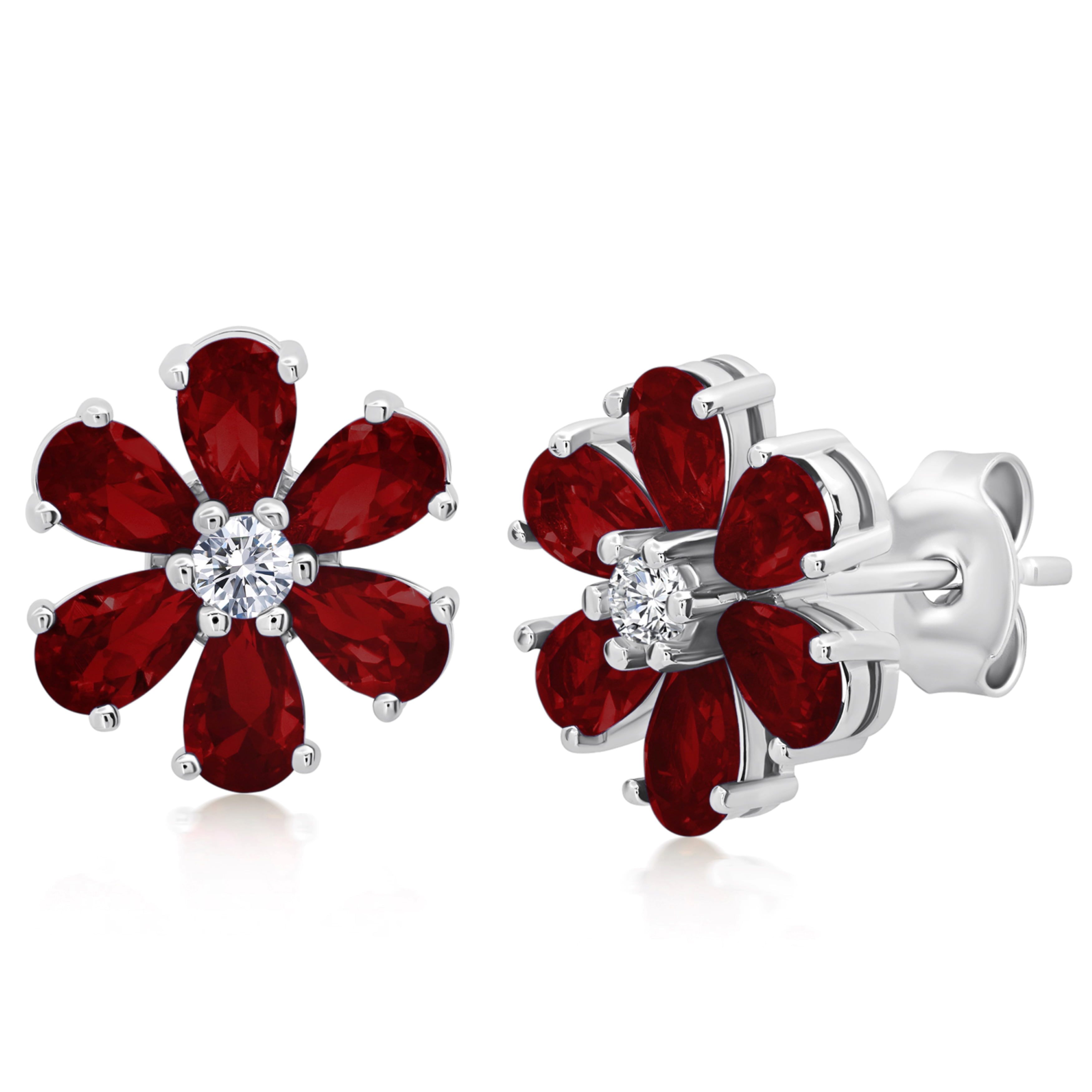 Ruby Earrings, Ruby Studs, July Birthstone, Bridesmaids' 2024 Jewelry, Mother's Day