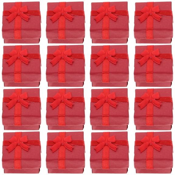 Small Red Jewelry Gift Boxes, 24 Pcs, 4x4x2.5cm