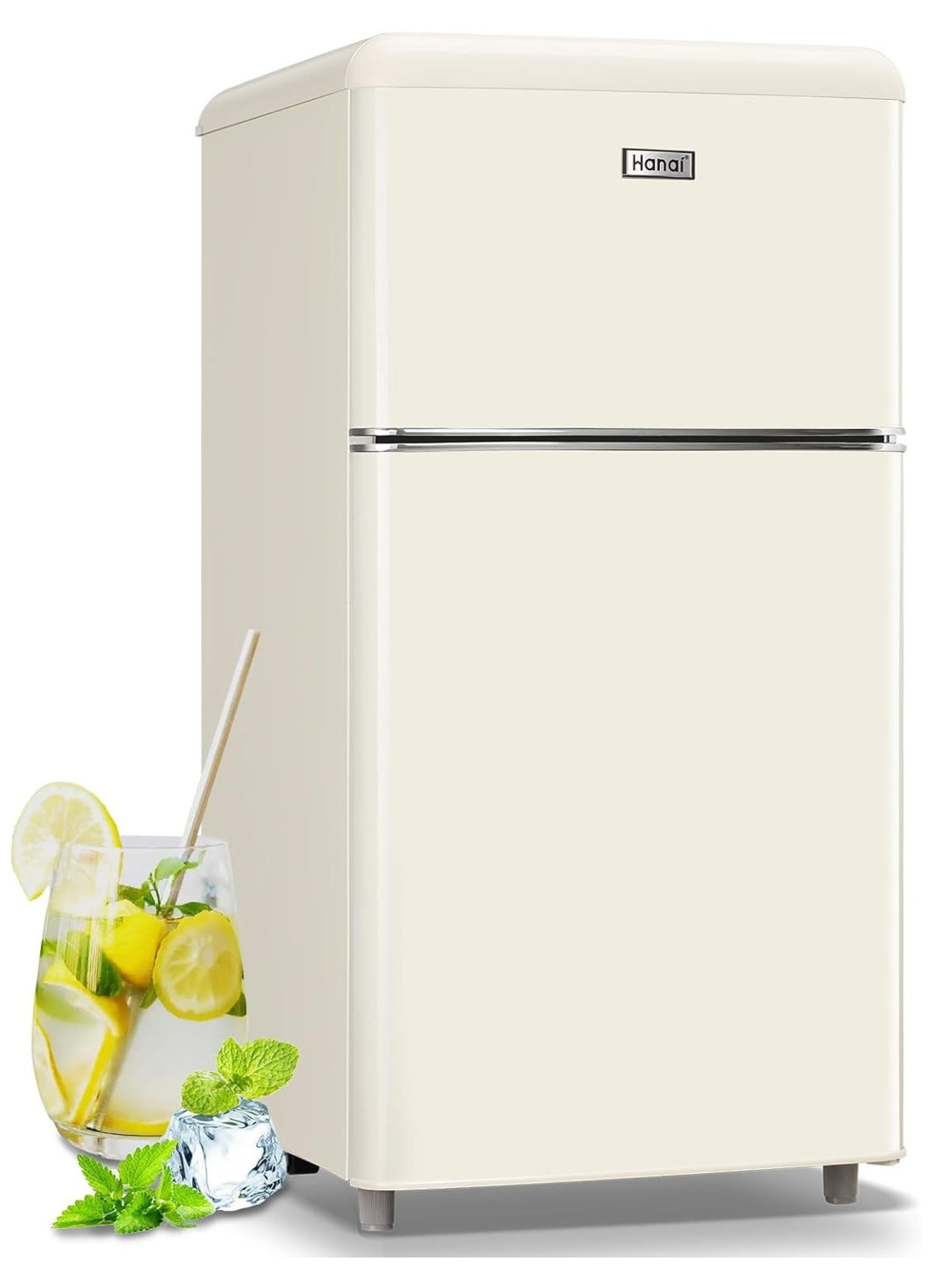 Small Refrigerator with Freezer 3.5 Cu.Ft Mini Fridge for Bedroom Dual