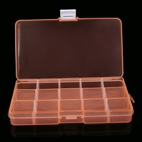 Small Removable Plastic Jewelry Organizer, Heavy Duty Divider Storage Box, Adjustable Jewelry Earring Tool Containers, 15 Grids, 1 Pcs, 6.8"x3.9"x0.91"
